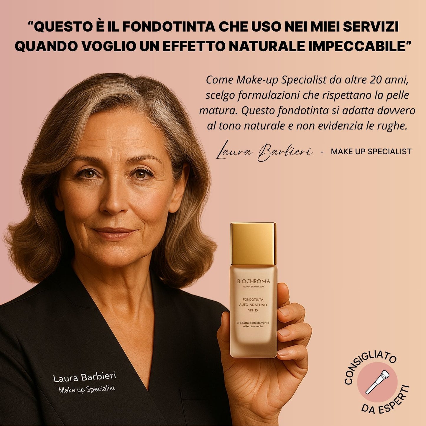 Fondotinta AutoAdattivo con SPF15 | Per Pelli Mature