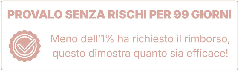 Garanzia 99 giorni soddisfatta o rimborsata